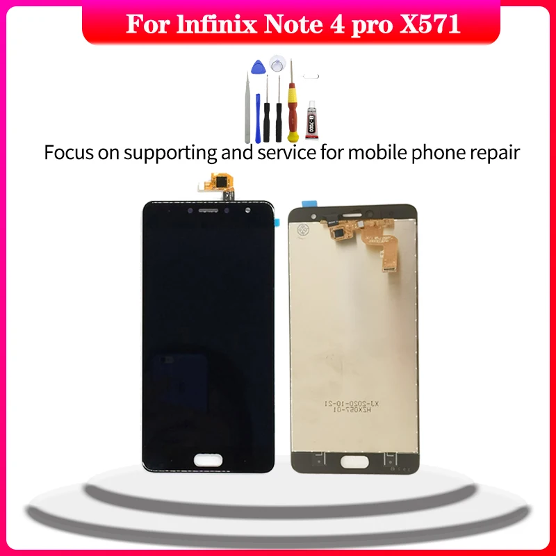 

For Infinix Note 4 Pro X571 LCD display touch screen digitizer LCD screen complete component replacement with tools