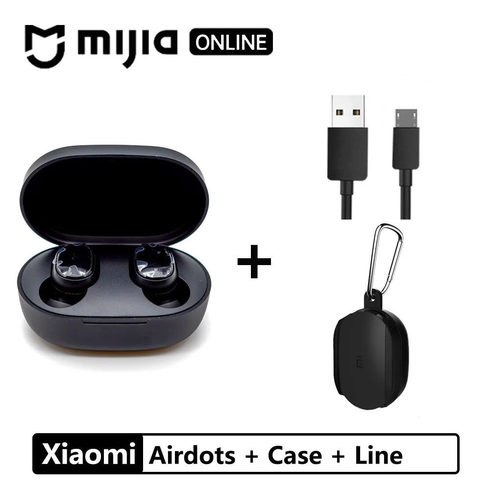 Xiaomi Redmi Airdots TWS Bluetooth наушники стерео басы BT 5,0 Eeadphones с микрофоном Handsfree Наушники управление AI
