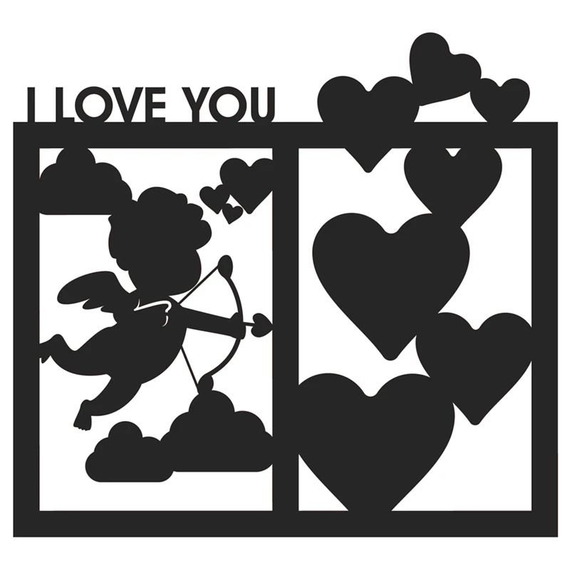 InLoveArts стильные штампы в форме сердца Cupid Love Background металлические Вырубные