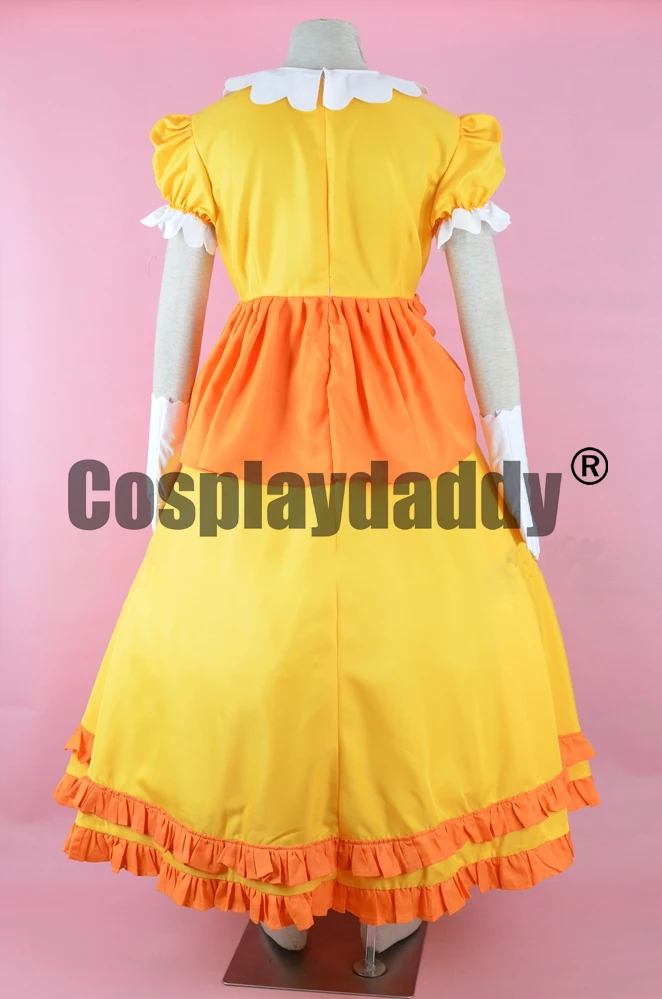 Супер Принцесса ромашки косплей костюм платье желтое для взрослых женщин