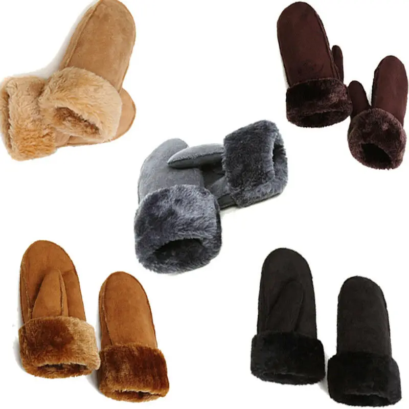 Новое поступление женские зимние перчатки Goocheer из овечьей кожи с теплыми