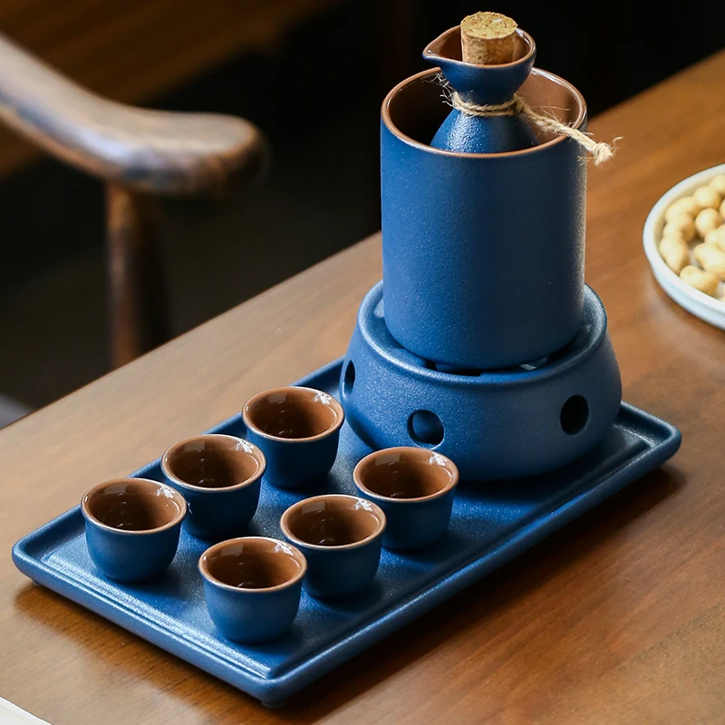 

Porcelain Set Shot Glasses Decanter Chinese Wine Cooler Wine Pot Warm Wine Pot Bar Accessories Zestaw Barmanski Barware EI50BS