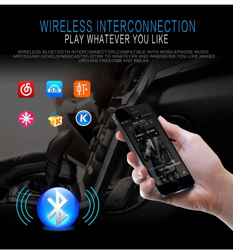 Автомагнитола 1din автомобильный стерео плеер Bluetooth аудио музыкальный MP3 FM Радио Aux