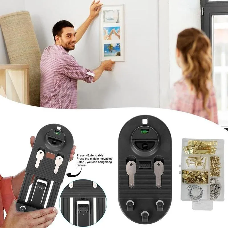 

Photo Frame Hanging Tool Level Measurement ABS Exclusive Hanging Hardware Home DIY Decor Photo Frame Hanging Tool