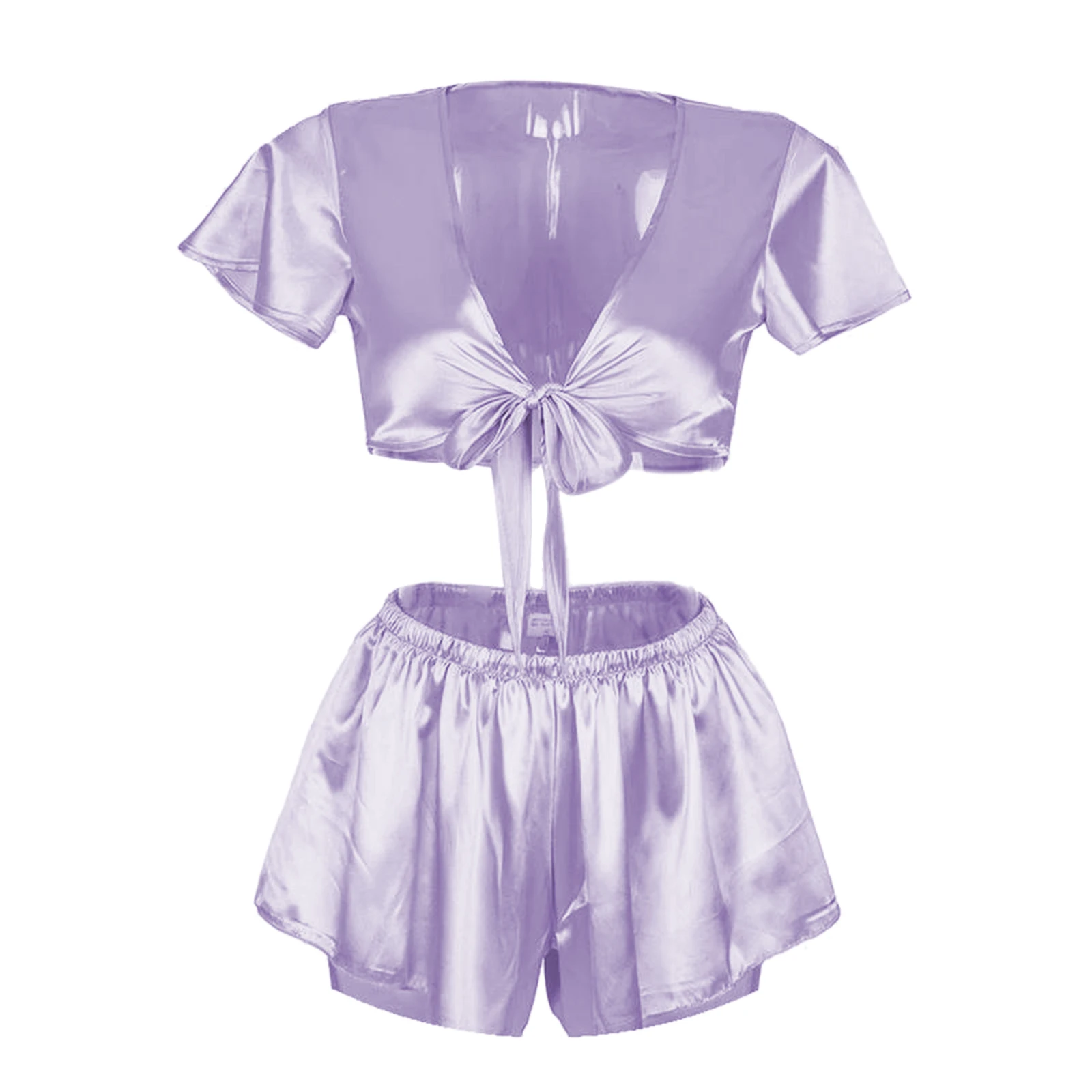 Женский однотонный дизайнерский комплект короткий топ с коротким рукавом и