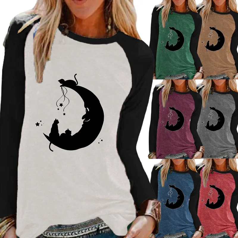 

Женский Повседневный пуловер с длинным рукавом и круглым вырезом