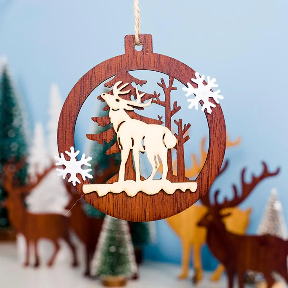 Новогодняя 2020 XMS натуральная Деревянная Рождественская елка орнамент деревянные