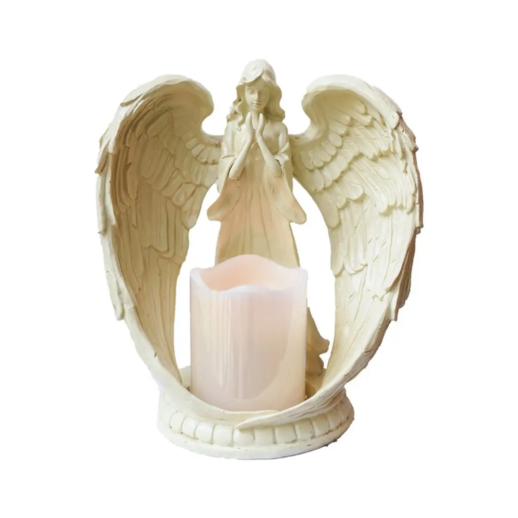

Angel Electronic Candle Holder Christian Church Decoration Prayer Decoration Angel Electronic Candle Holder