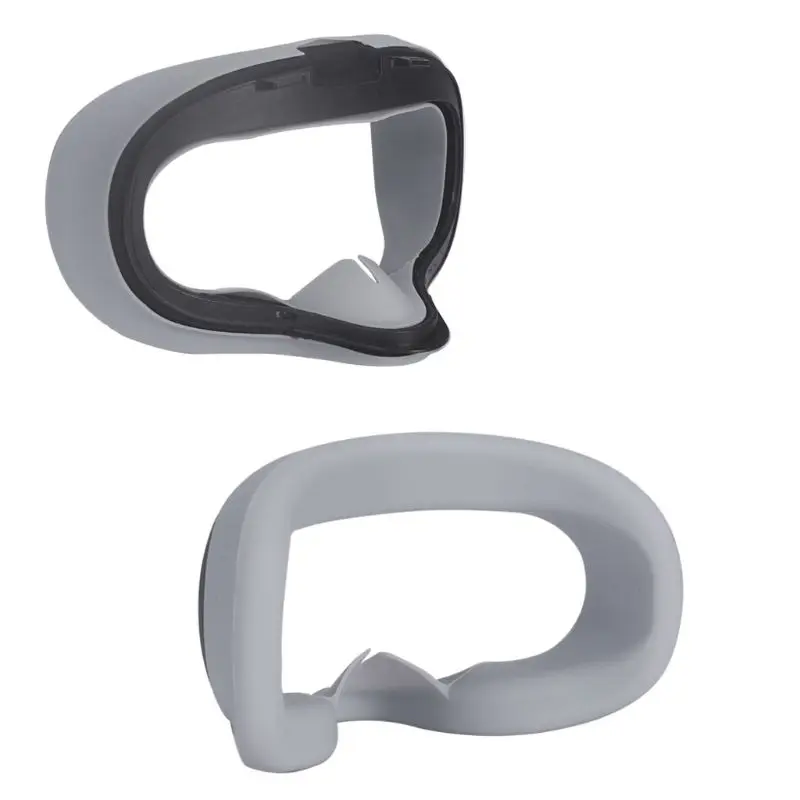 Gray Мягкий силиконовый чехол-маска для глаз против пота для Oculus Quest VR Glasses - Цвет: Gray