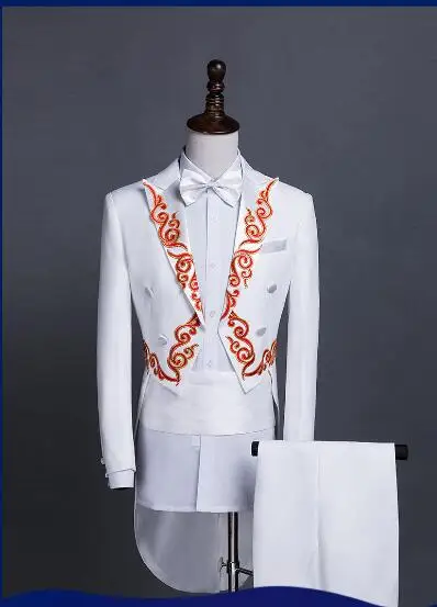 Новинка 2020 европейский и американский мужской смокинг тонкий костюм для сцены