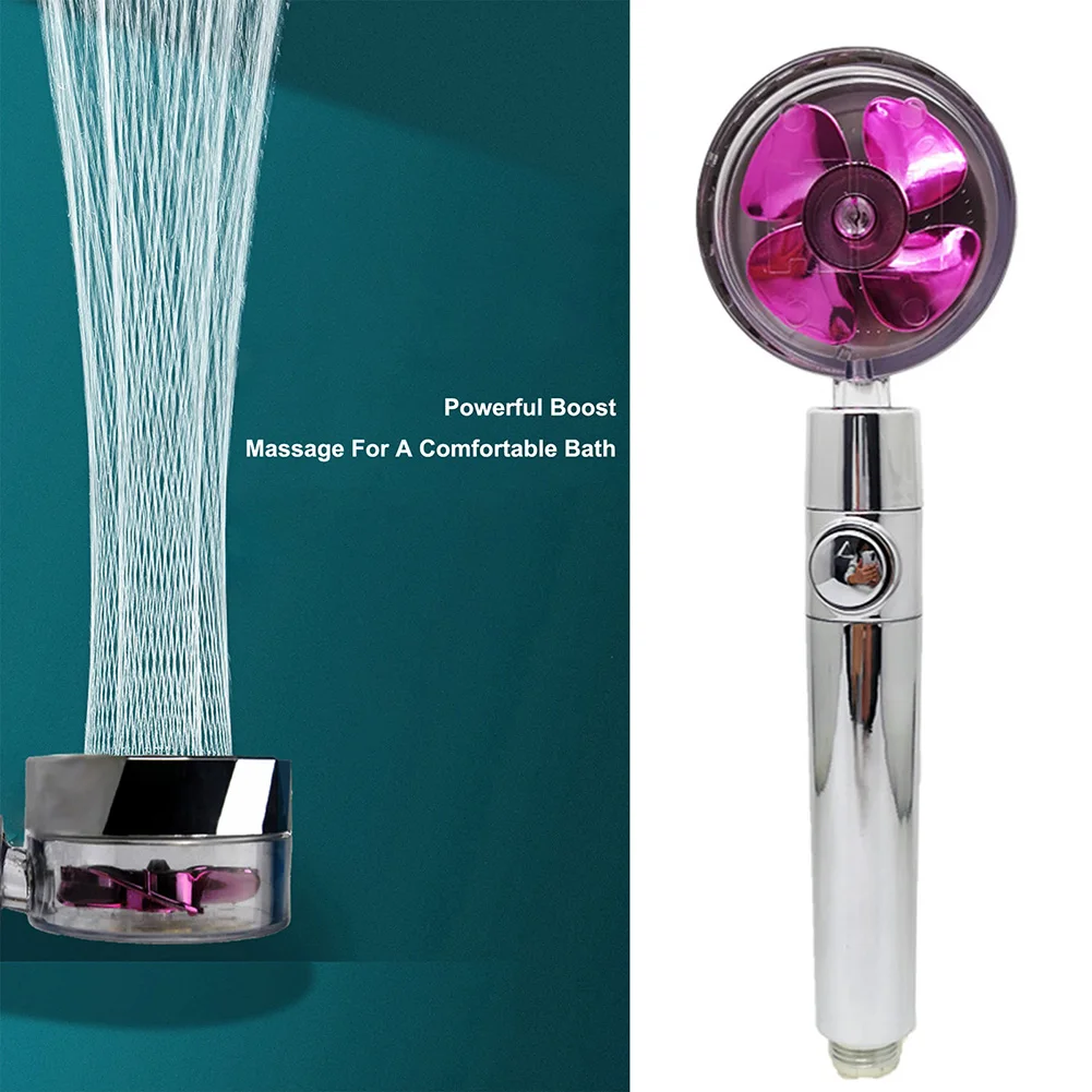 

High Pressure Bath Shower Head Handheld Massage SPA Rotary Rainfall Sprayer Nozzle Small Waist Flow Bathroom Accessories