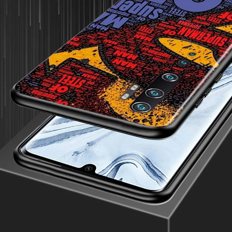 

Man of Steel Hero Logo Silicone TPU Cover For Xiaomi Mi Note 11 10T 10 9 9T SE 8 Pro Lite Ultra 5G Phone Case Bag