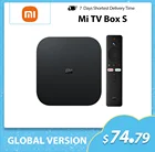 ТВ-приставка глобальная версия Xiaomi Mi TV Box S, 4K, HDR, Android, потоковое телевидение, медиаплеер, Google Assistant, пульт дистанционного управления Mi TV Stick 2K