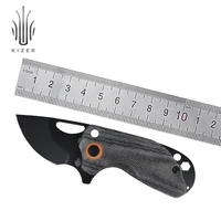 kizer tactical knife catshark v2561n2 2020 new mini edc knife with black titanium micarta handle outdoor camping tools
