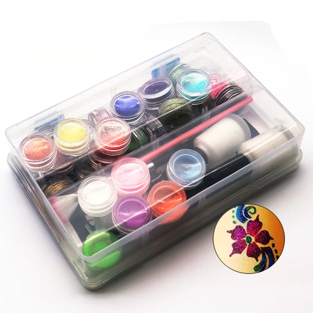 Pro 1 Набор 3D Перманентный алмаз Анти-водяные знаки тела шаблон татуировки шаблоны