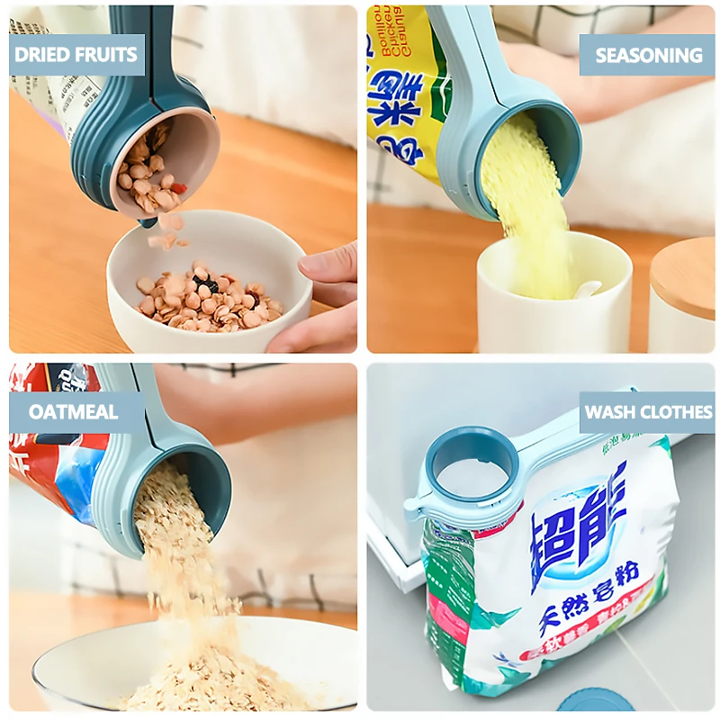 

Seal Pour Food Storage Bag Clip Snack Sealing Clip Fresh Keeping Sealer Clamp Plastic Helper Food Saver Travel Kitchen Gadgets
