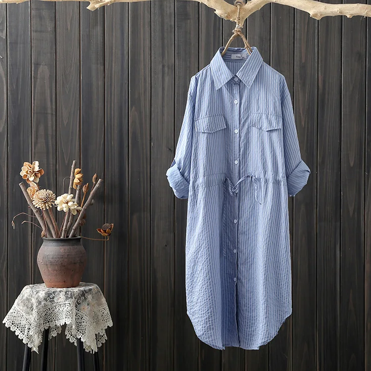 Всего 1 предмет одежды для девочек синие Топы Блуза с длинным рукавом женщин