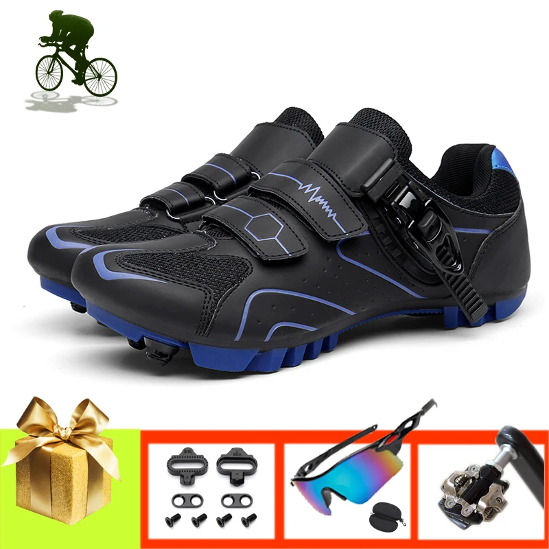 Men Women MTB Cycling Shoes Add SPD Pedals Professional Mountain Bike Sneakers Breathable Bicycle Racing Self-Locking MTB Shoes
