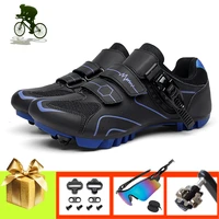 men women mtb cycling shoes add spd pedals professional mountain bike sneakers breathable bicycle racing self locking mtb shoes