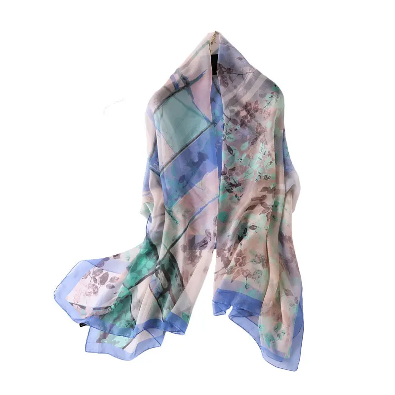 

New Scarf Women Foulard Femme Women Silk Scarf Soft Thin Sun Protection Printed Shawl For Summer Beach Holiday
