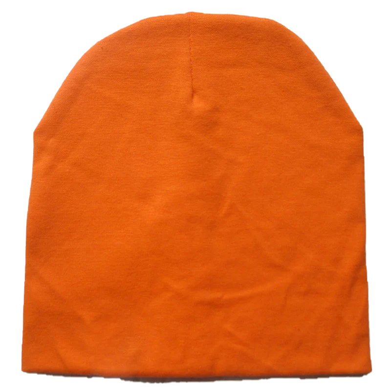 Шапка детская вязаная однотонная хлопковая на осень/весну От 0 до 3 лет | Детская