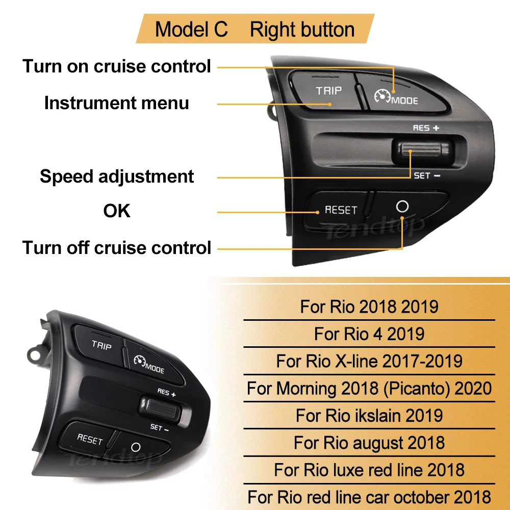 Управляющая кнопка на руль для KIA K2 RIO Классическая управления круиз-контролем