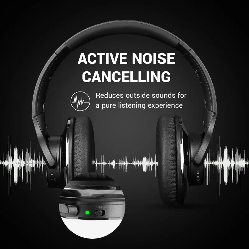 Oneodio A10 ANC Bluetooth 5,0, наушники, 40 h, беспроводная гарнитура для телефона, Накладные наушники, активные наушники с шумоподавлением, быстрая зарядка