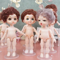 nude body boy cute face bjd doll 13 joint 16cm blue yellow eyes nude little boys make up toy kids gift dolls