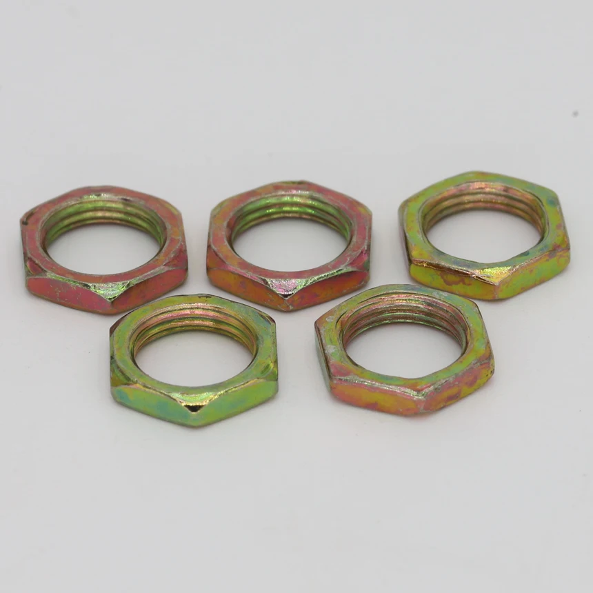 80 шт. М7 М7*0,75*2 М7x0,75x2 ID*Pitch*Thickness Цвет цинкового покрытия Гальванизированная углеродистая сталь Тонкая резьба шестигранная гайка на.