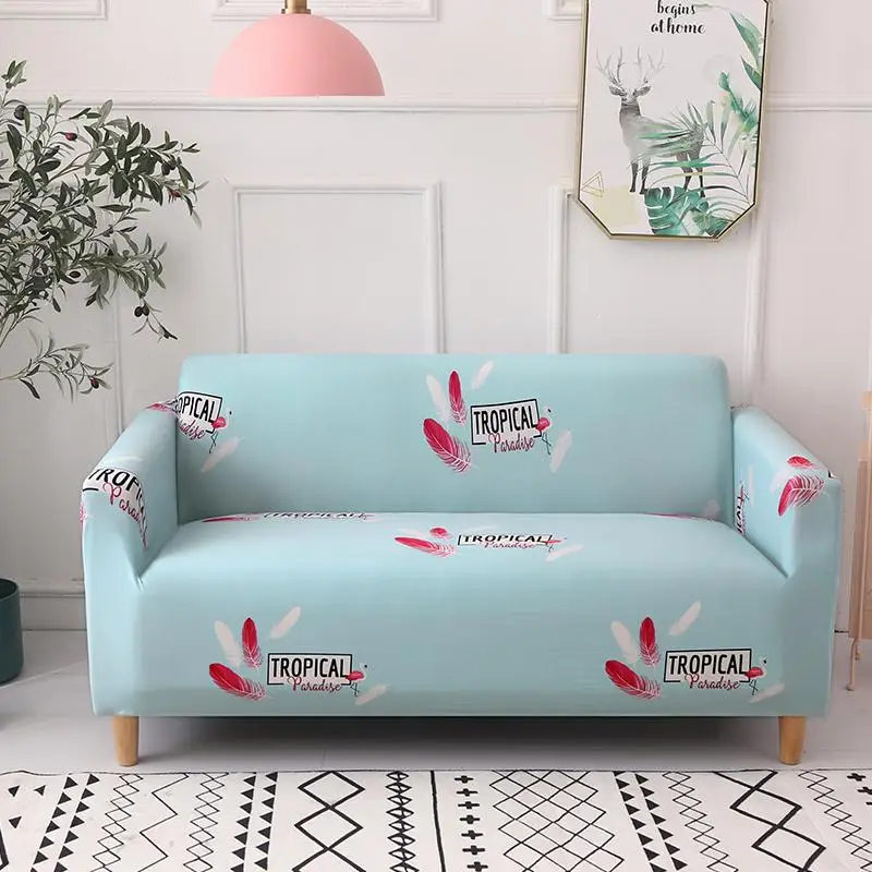 Растягивающийся полноразмерный комбинированный чехол для дивана с длинным
