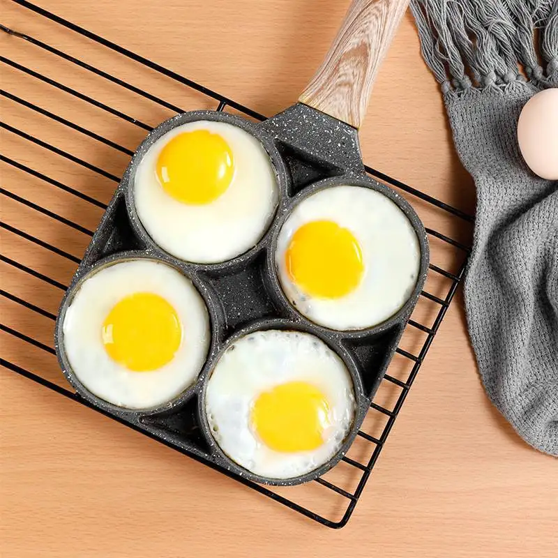 

Fried Egg Burger Machine Porous Non-stick Bottom Household Frying Pan Breakfast Pancake Pan Mold Four-hole Fried Egg