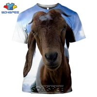 sonspee 3d print goats t shirts men women mountain short sleeve casual hip hop harajuku streetwear funny animal tees tops shirt