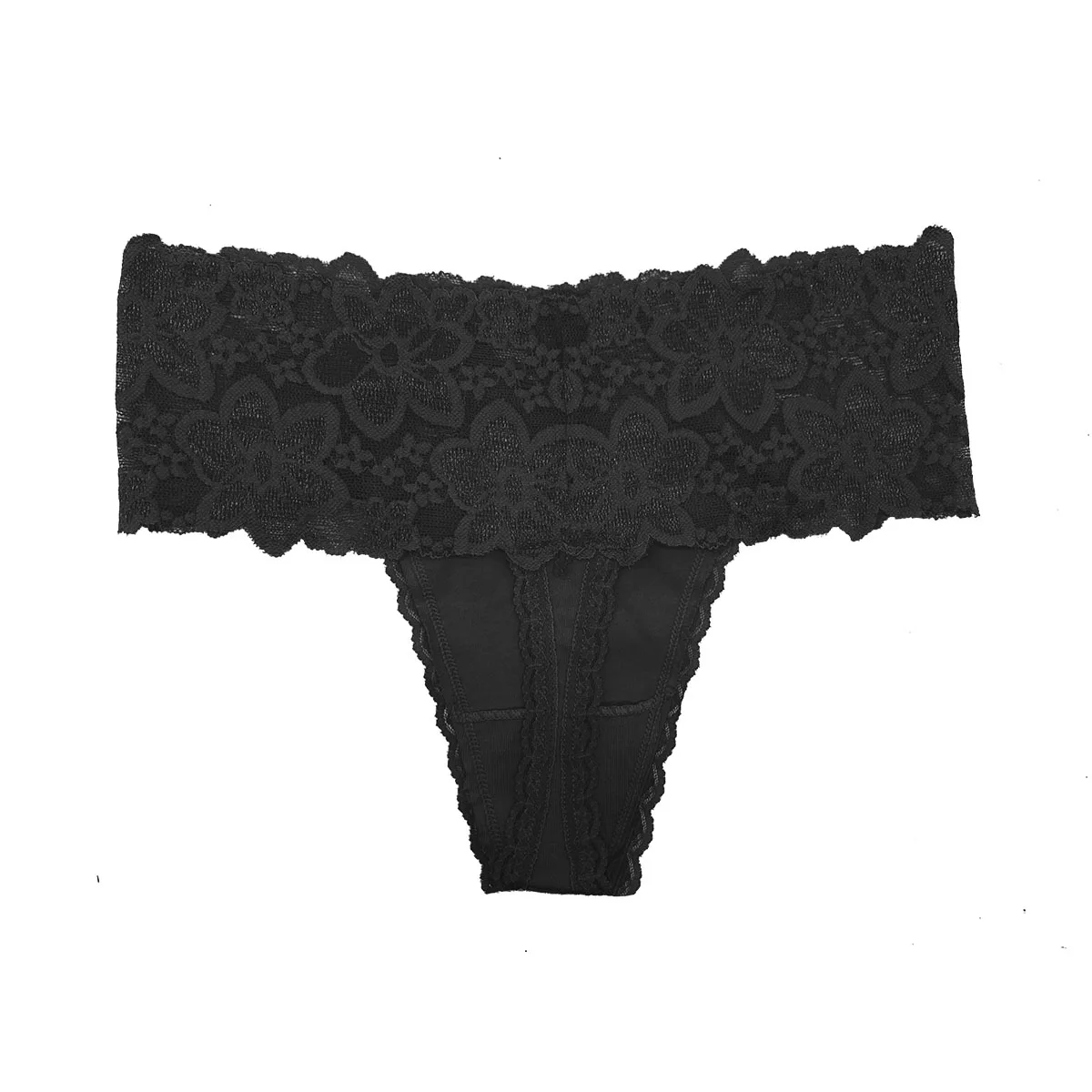 Размер США s xl женское сексуальное черное винтажное нижнее белье невидимое