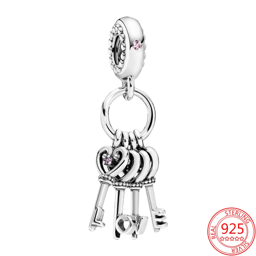 Женский браслет «ключ любви» из серебра 100% пробы