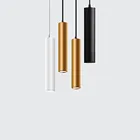 Современный светодиодный подвесной светильник, длинный подвесной светильник-труба цилиндрическая труба, подвесной светильник для гостиной, Кухонный Светильник закрепленный светильник, декоративный светильник