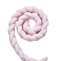newborn bed bumper long knotted braid pillow baby around cushion handmade knot baby safety protection knot crib ybd013