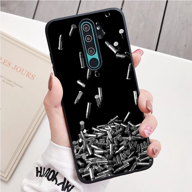 Gun and bullet black Silicone Phone Case For Redmi note 9 8 7 Pro S 8T 7A Cover | Мобильные телефоны и аксессуары