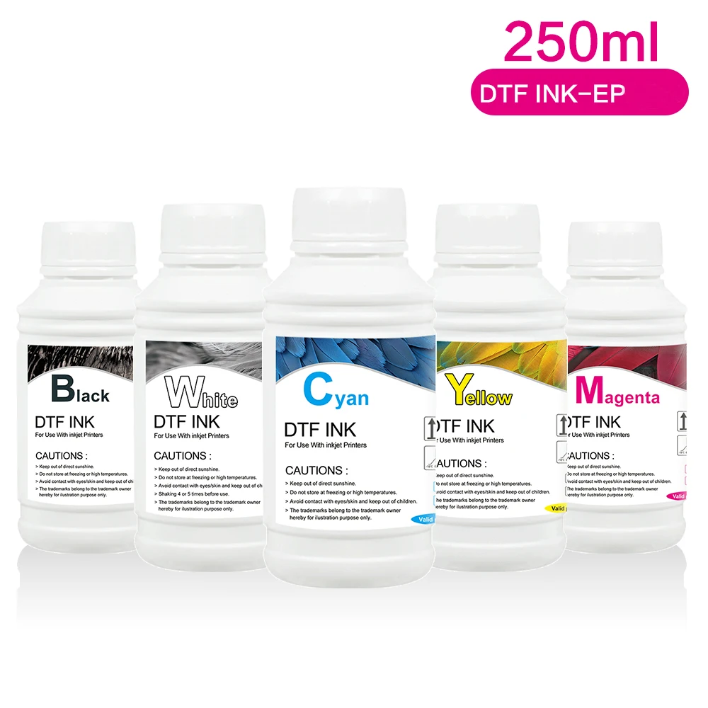 250ml *5 DTF Ink Kit  DTF Film Transfer Ink For A3 A4 DTF Printer Ink For Epson R1390 L1800 L805 I3200 DTF Printer DTF ink kits