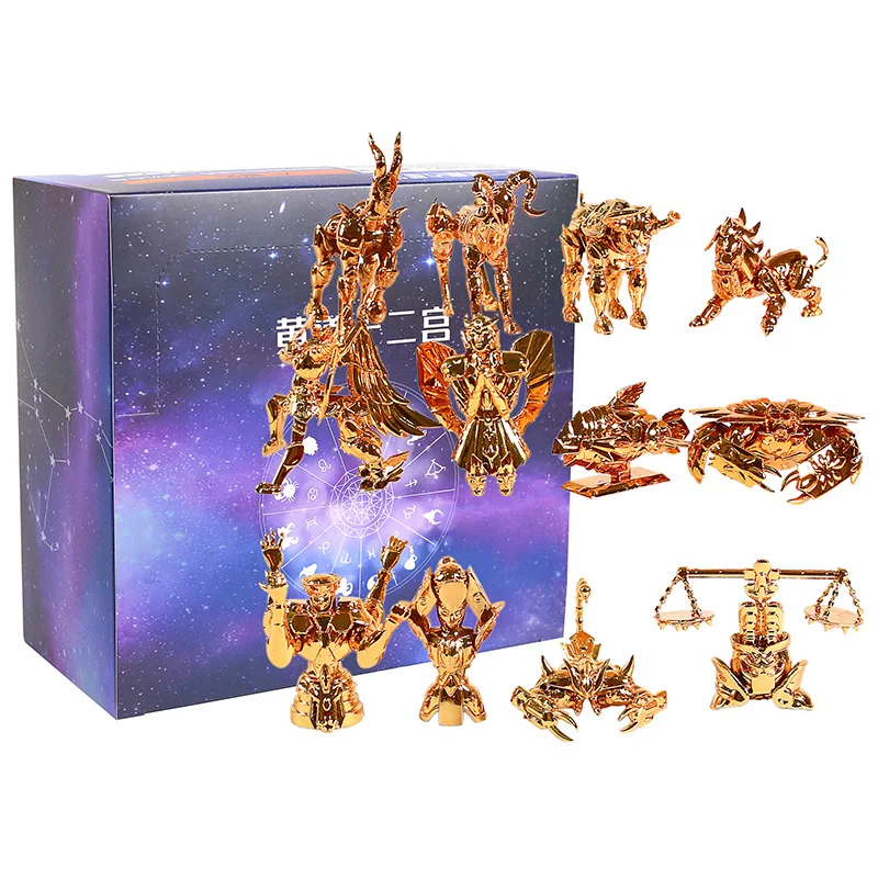 

Мини-фигурки из ПВХ Saint Seiya «Золотой Зодиак» из вен, Телец, весы Скорпион Стрелец, коллекционные модели игрушек 12 шт./компл.