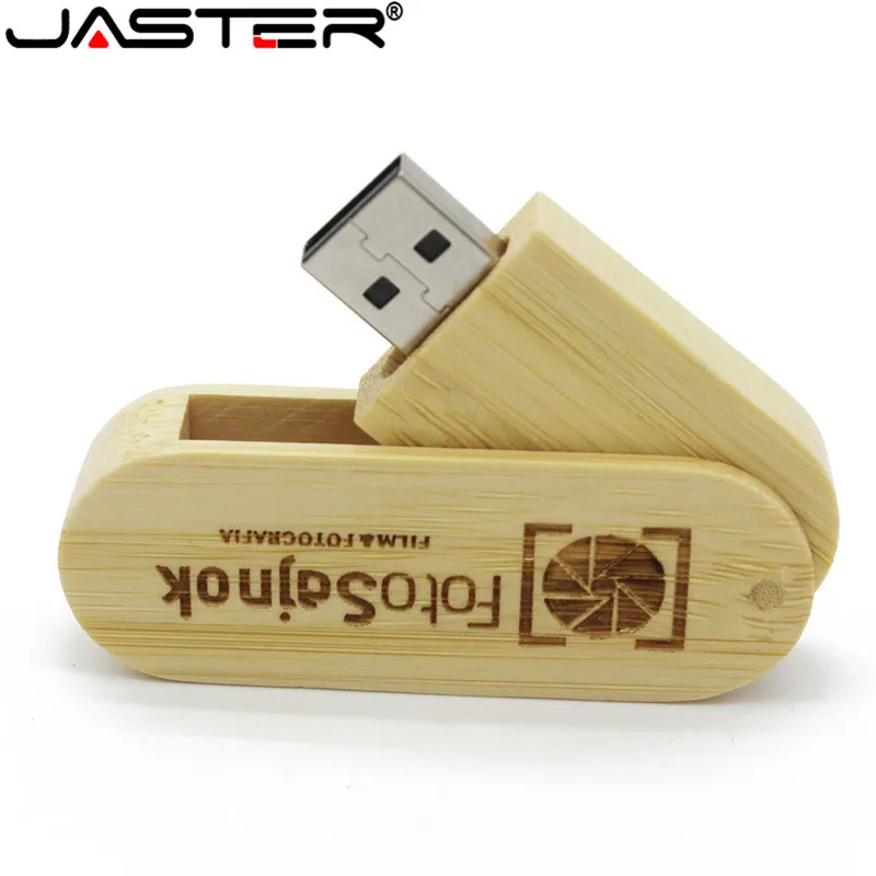 

JASTER Custom Logo rotatabl wood keychain usb flash drive thumb drive 4GB 8GB 16GB 32GB 64GB Photography wedding gift Pen drive