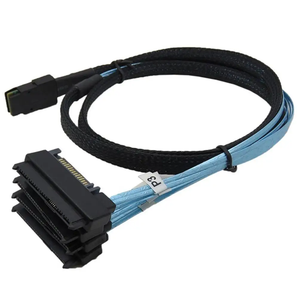 

Server Hard Drive Cable Mini SAS 36-pin SFF-8087 to Cable 100cm SATA 4 with Power Cord SFF-8482 Distributor connector, 4 29 A7U2