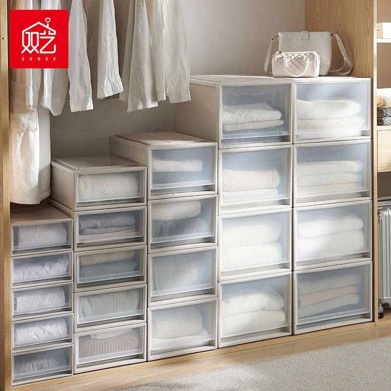 

Большой пластиковый ящик для хранения, ящик для хранения одежды, нижнего белья, бытовой контейнер для хранения