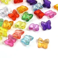200 mixed colour transparent acrylic faceted butterfly beads 10x8mm