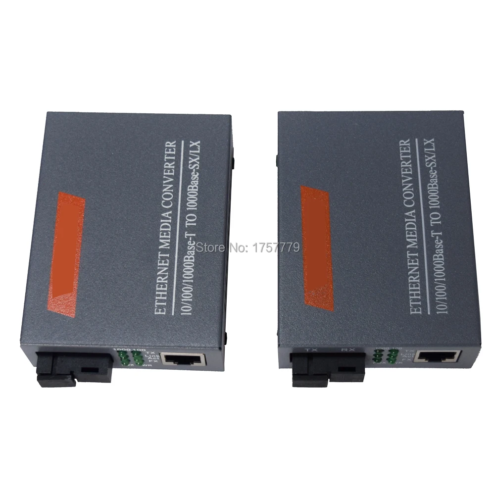 1 пара стандартный оптоволоконный медиа конвертер RJ45 1000 Мбит/с|media converter|fiber optic media