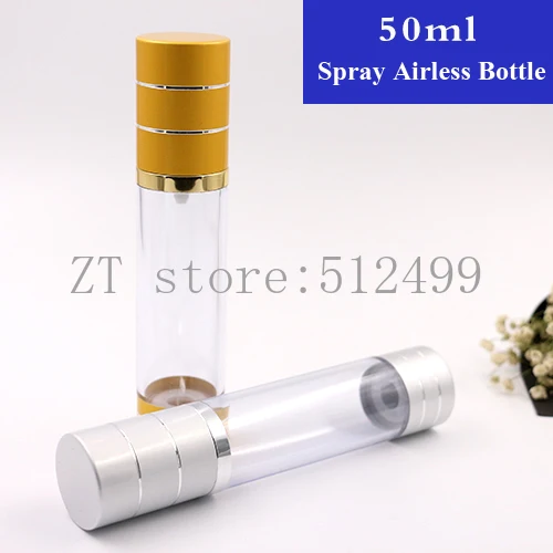 

50ml 10/20/30pcs/lot Empty AS Airless Bottle Perfume Atomizer Press Pump Airless Bottles Cosmetic Parfum Container Packaging