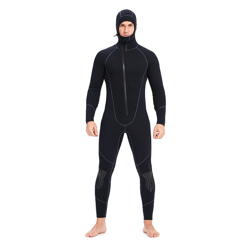 Premium Neoprene Wetsuit 5mm Men Scuba Diving Thermal Winter Warm Wetsuits Full Suit Swimming Surfing Kayaking Equipment Black | Спорт и