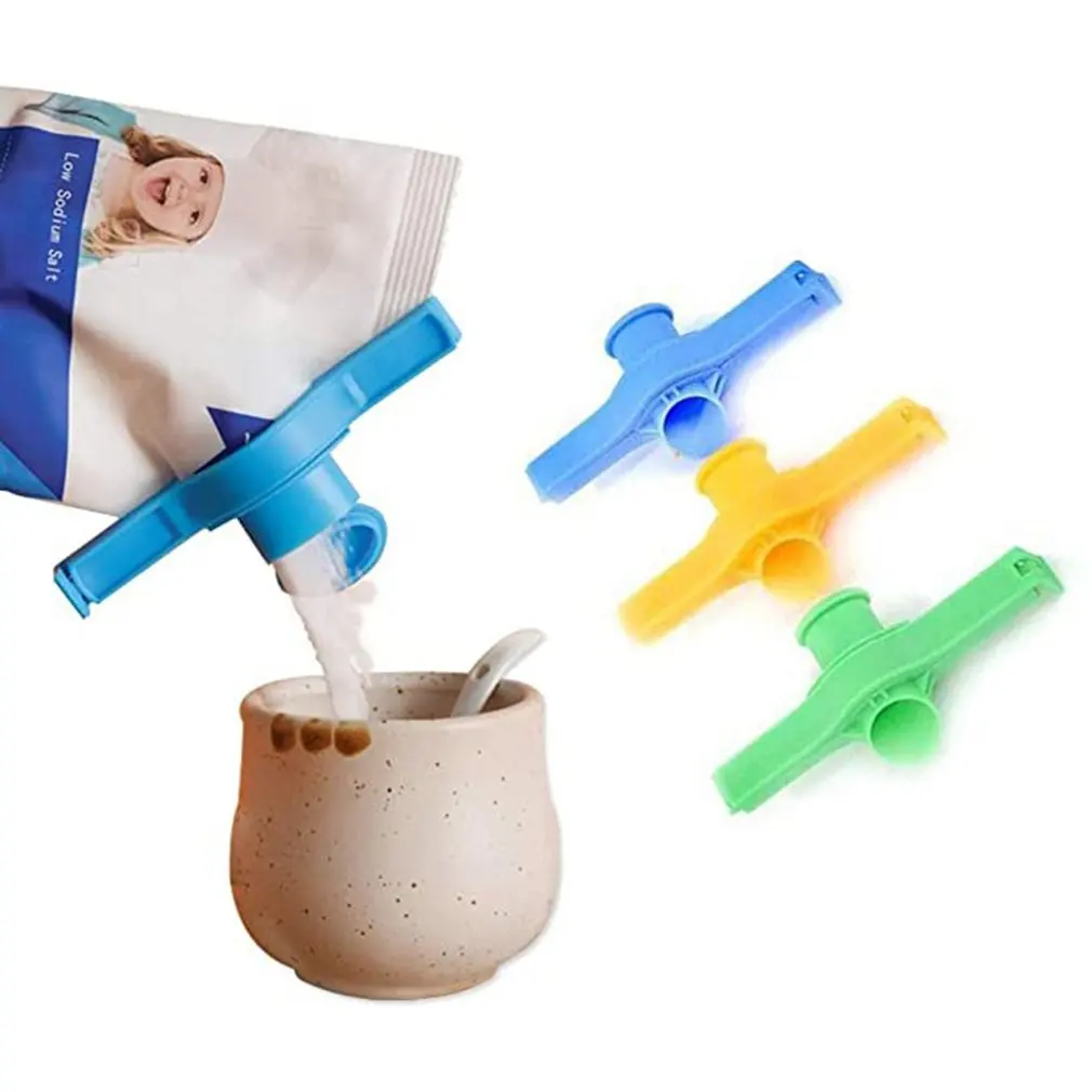 

Bag Clips With Spout Bag Sealing Clips For Food Seal Pour Food Storage Bag Clips For Kitchen Storage And Organization