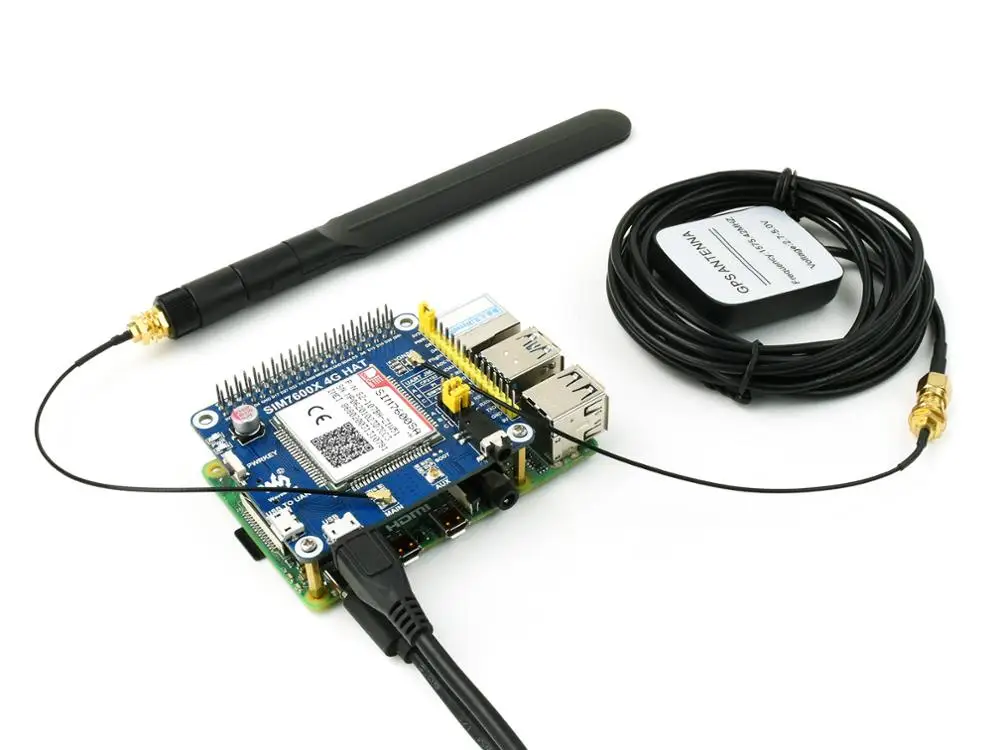 SIM7600SA H 4G шляпа для Raspberry Pi / 3G 2G GNSS Австралию Новую Зеландию и другие страны Тайвань