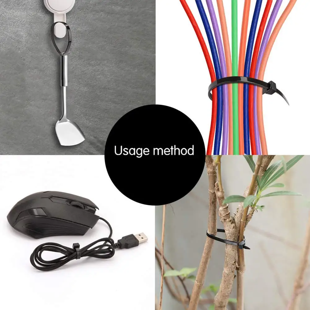 Нейлоновые кабельные стяжки 100 шт. сверхмощные премиум-класса 50 фунтов