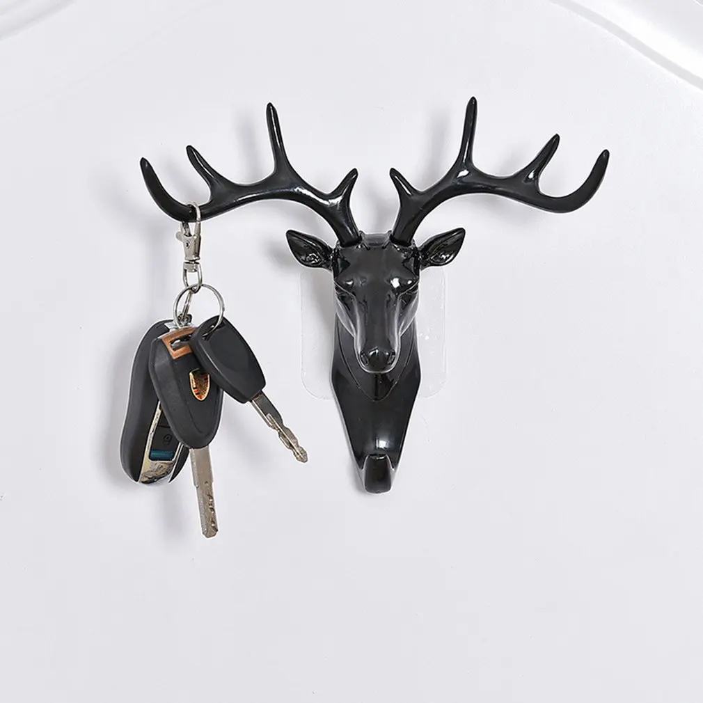 

Wall Hanging Hook Vintage Deer Head Antlers for Hanging Clothes Hat Scarf Key Deer Horns Hanger Rack Wall Decoration